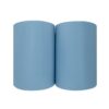 Blauw 3-laags industriepapier heavy duty poetspapier op rol van HSK-shop.