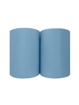 Blauw 3-laags industriepapier heavy duty poetspapier op rol van HSK-shop.